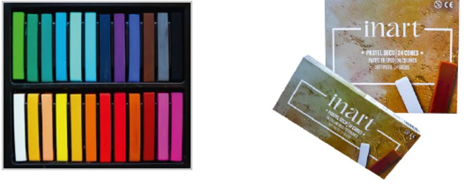 Set Pastels secs 12 ou 24 x 12 ml couleurs assorties - Inart