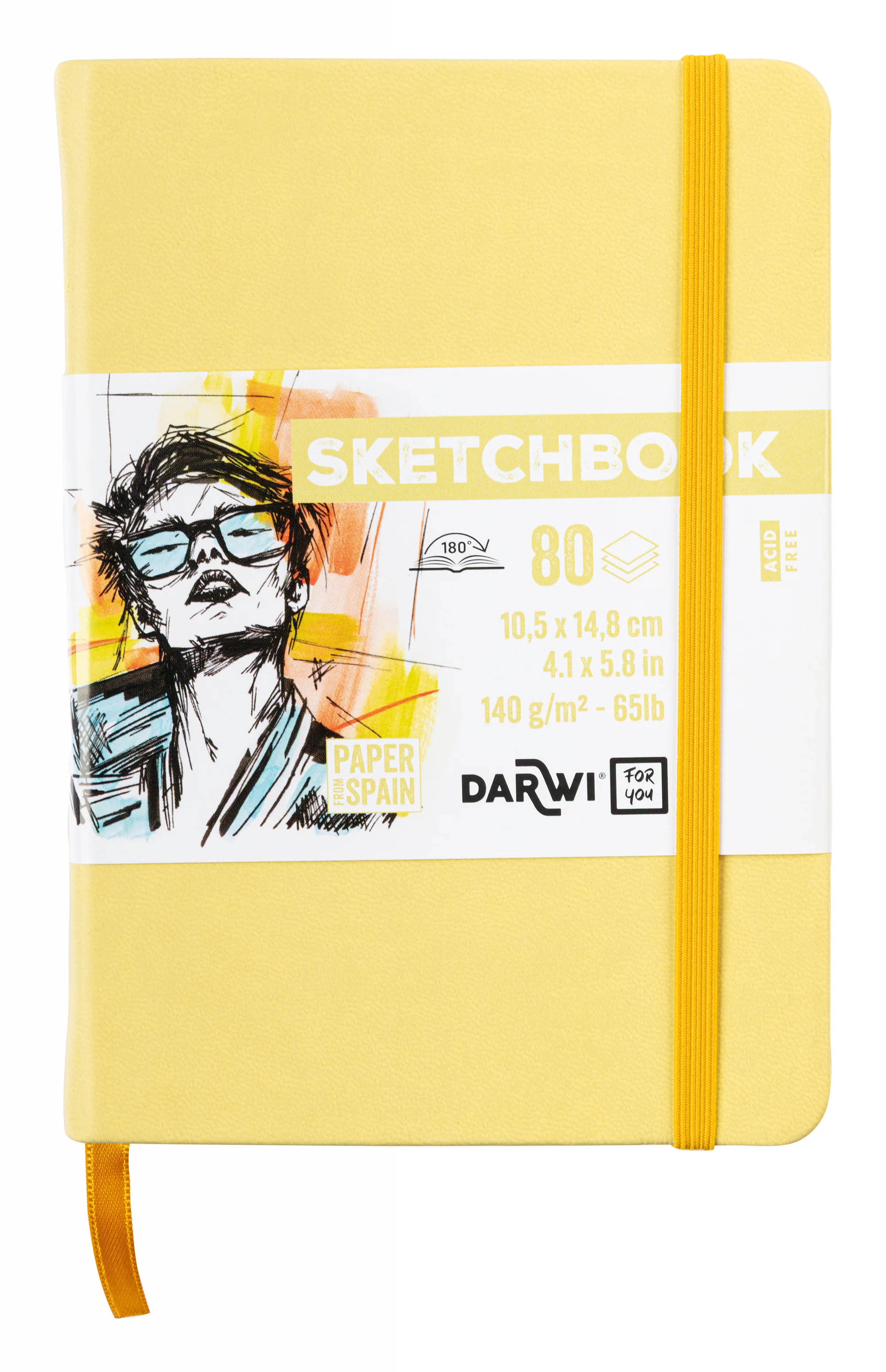 Sketchbook A6 80 feuilles papier blanc, 140 g/m², 9 couleurs de couverture - - Image 2