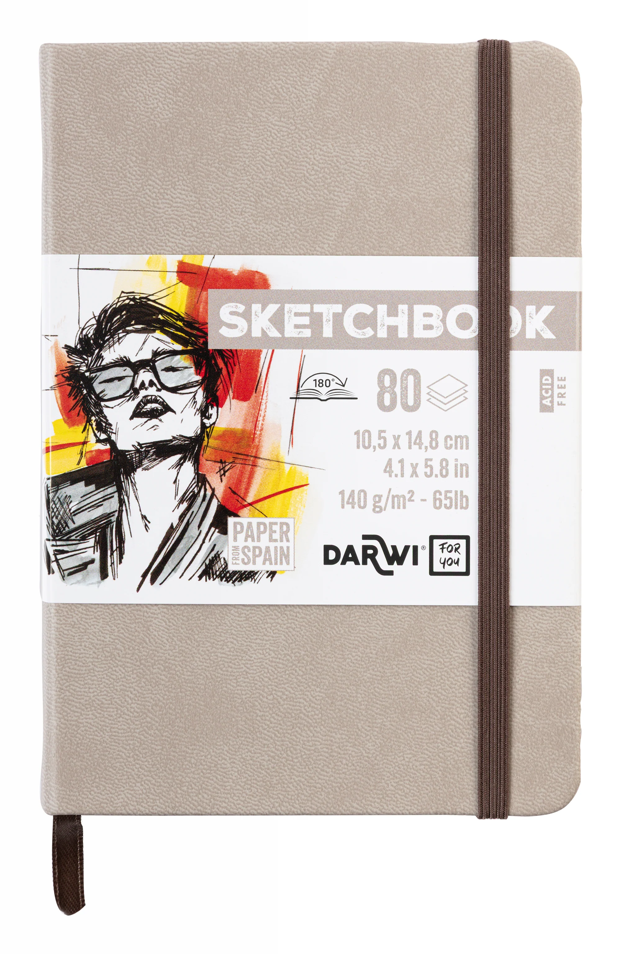 Sketchbook A6 80 feuilles papier blanc, 140 g/m², 9 couleurs de couverture - - Image 3