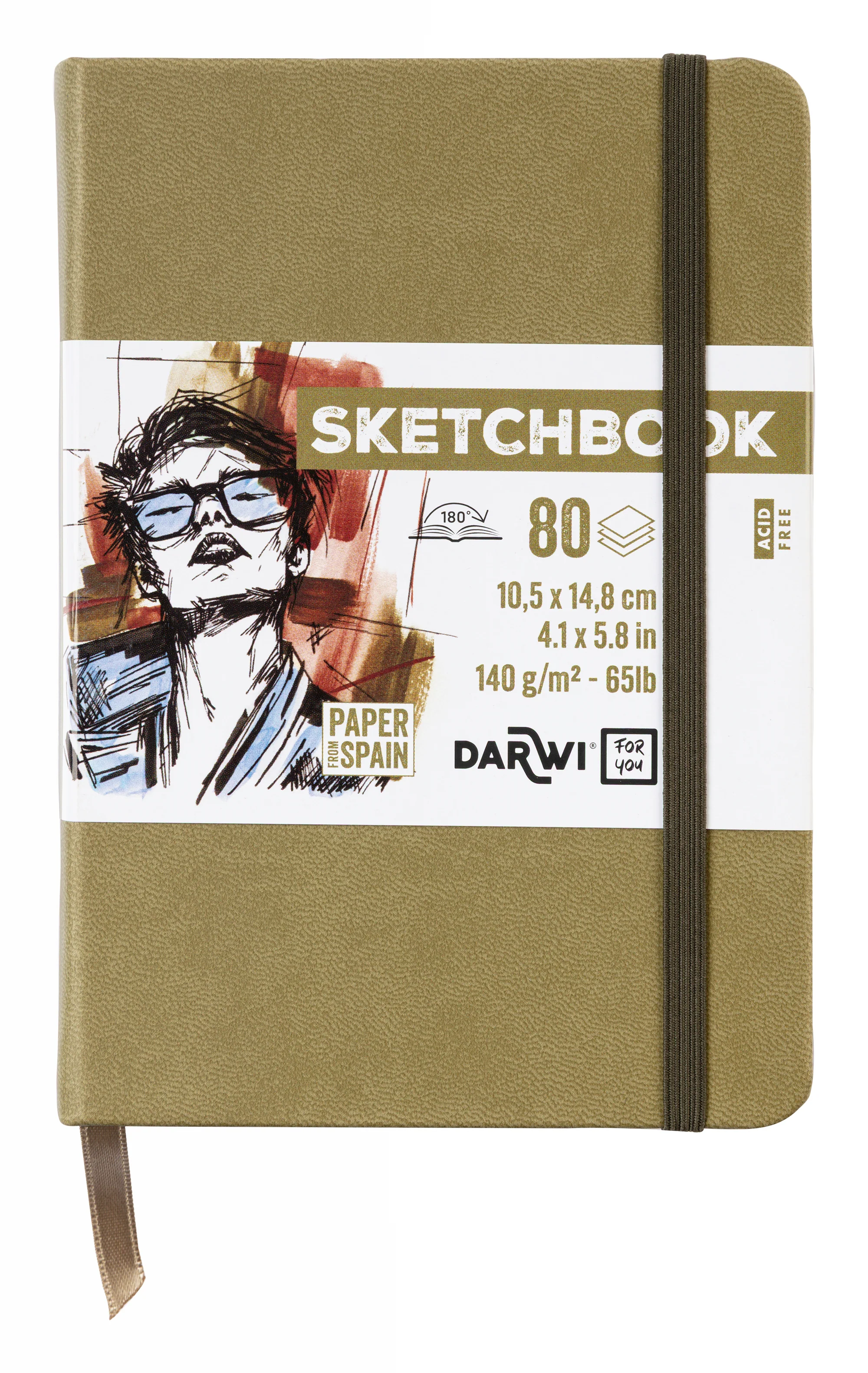 Sketchbook A6 80 feuilles papier blanc, 140 g/m², 9 couleurs de couverture - - Image 4