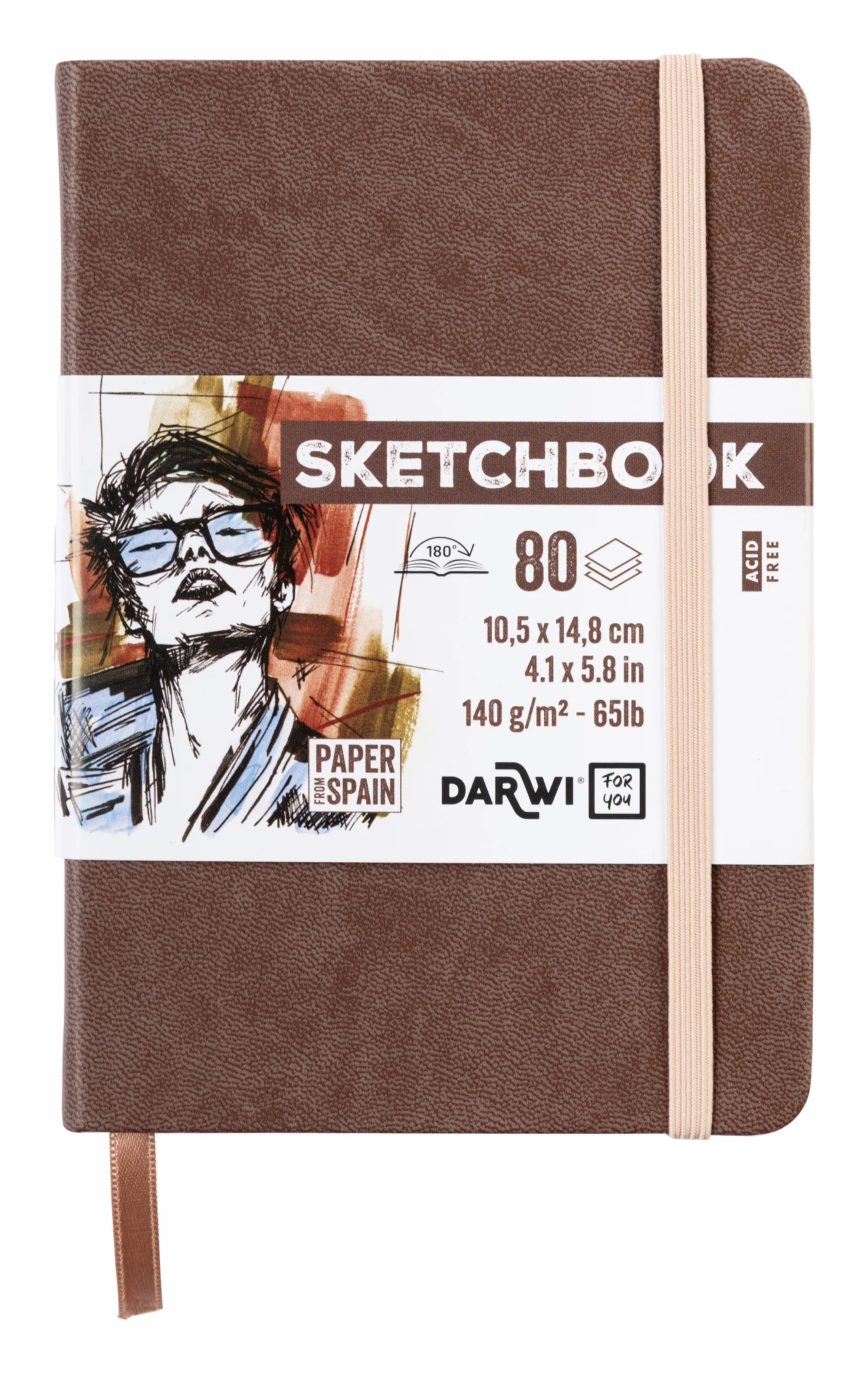 Sketchbook A6 80 feuilles papier blanc, 140 g/m², 9 couleurs de couverture - - Image 5