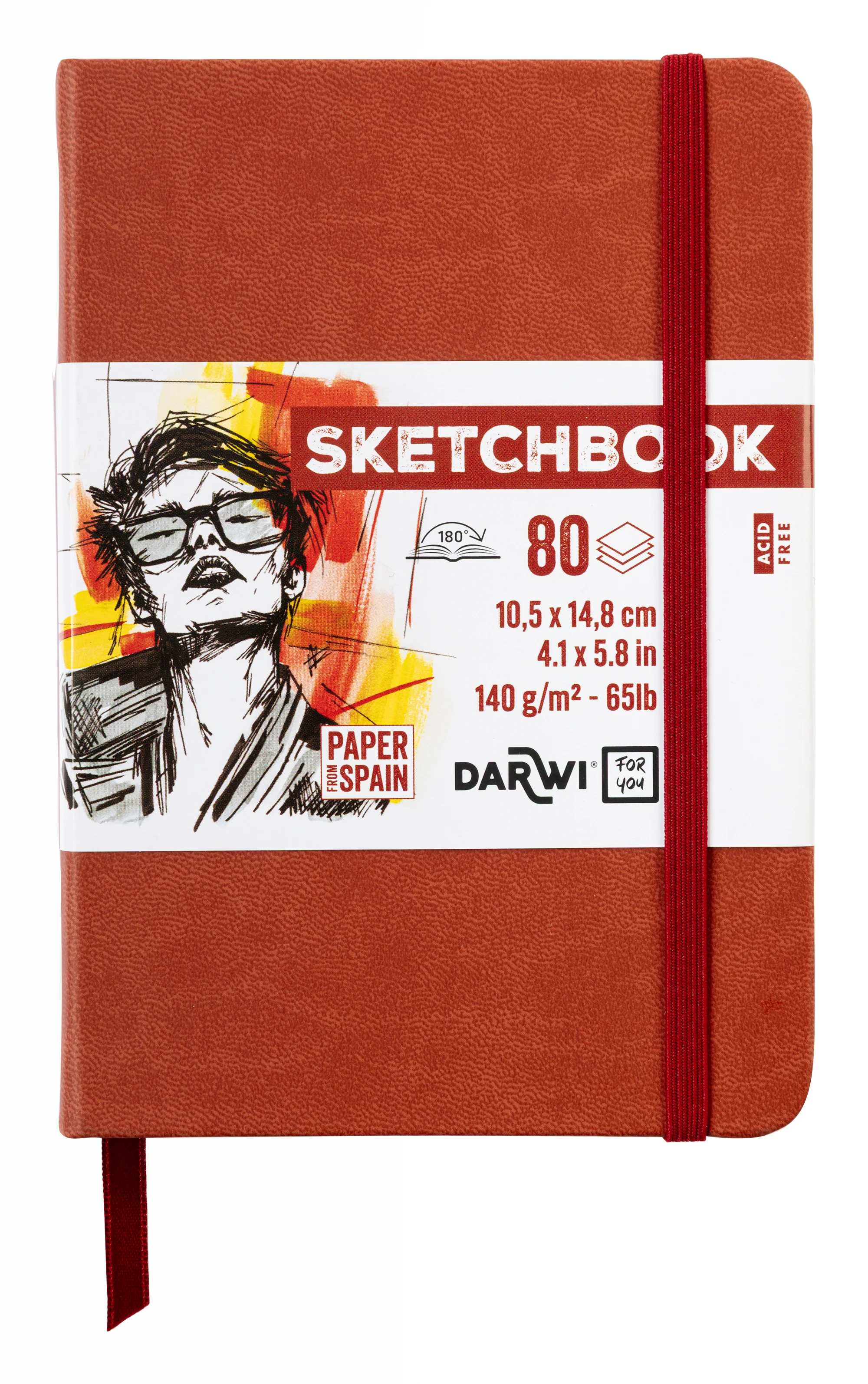 Sketchbook A6 80 feuilles papier blanc, 140 g/m², 9 couleurs de couverture - - Image 6