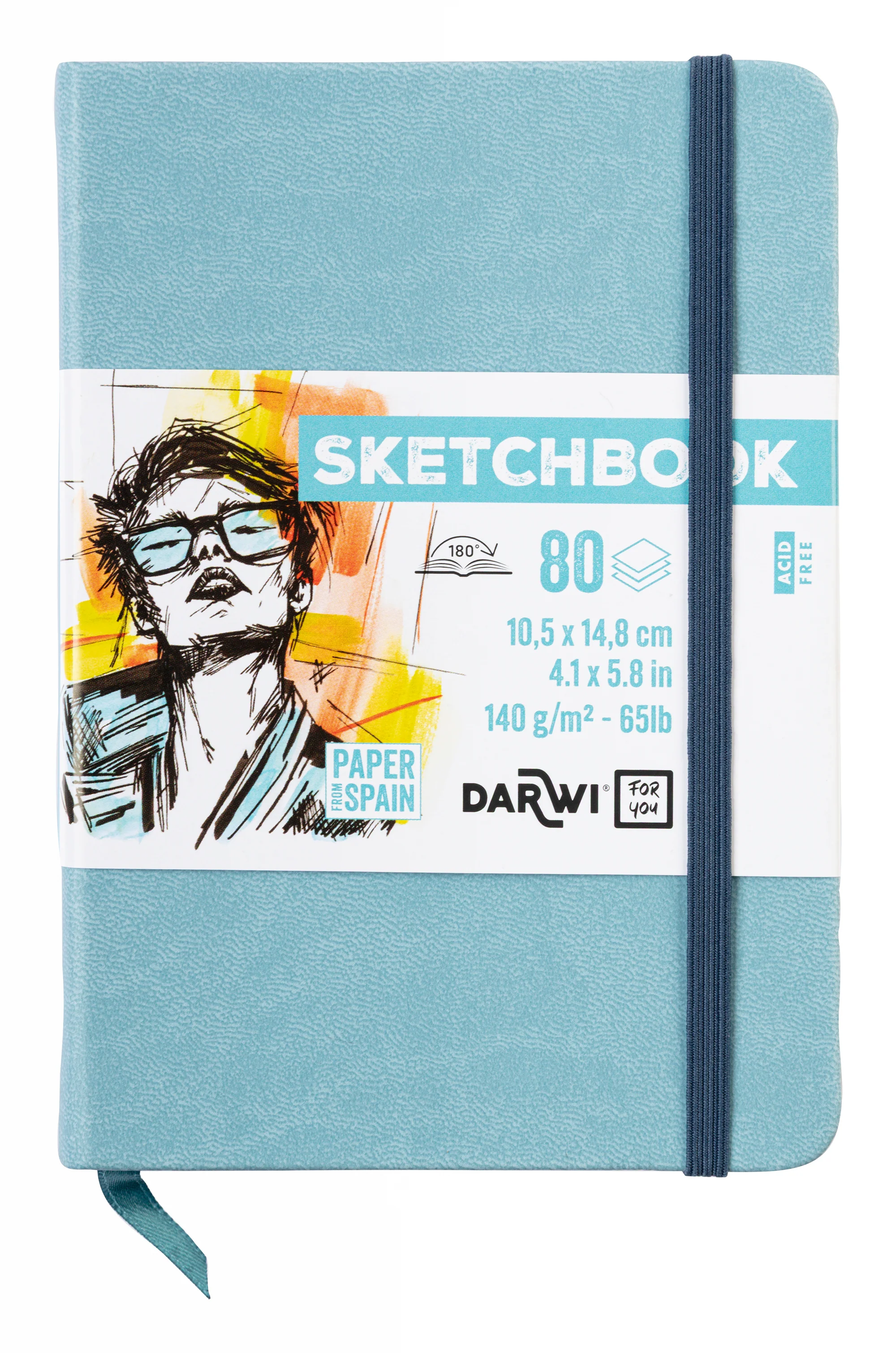 Sketchbook A6 80 feuilles papier blanc, 140 g/m², 9 couleurs de couverture - - Image 7