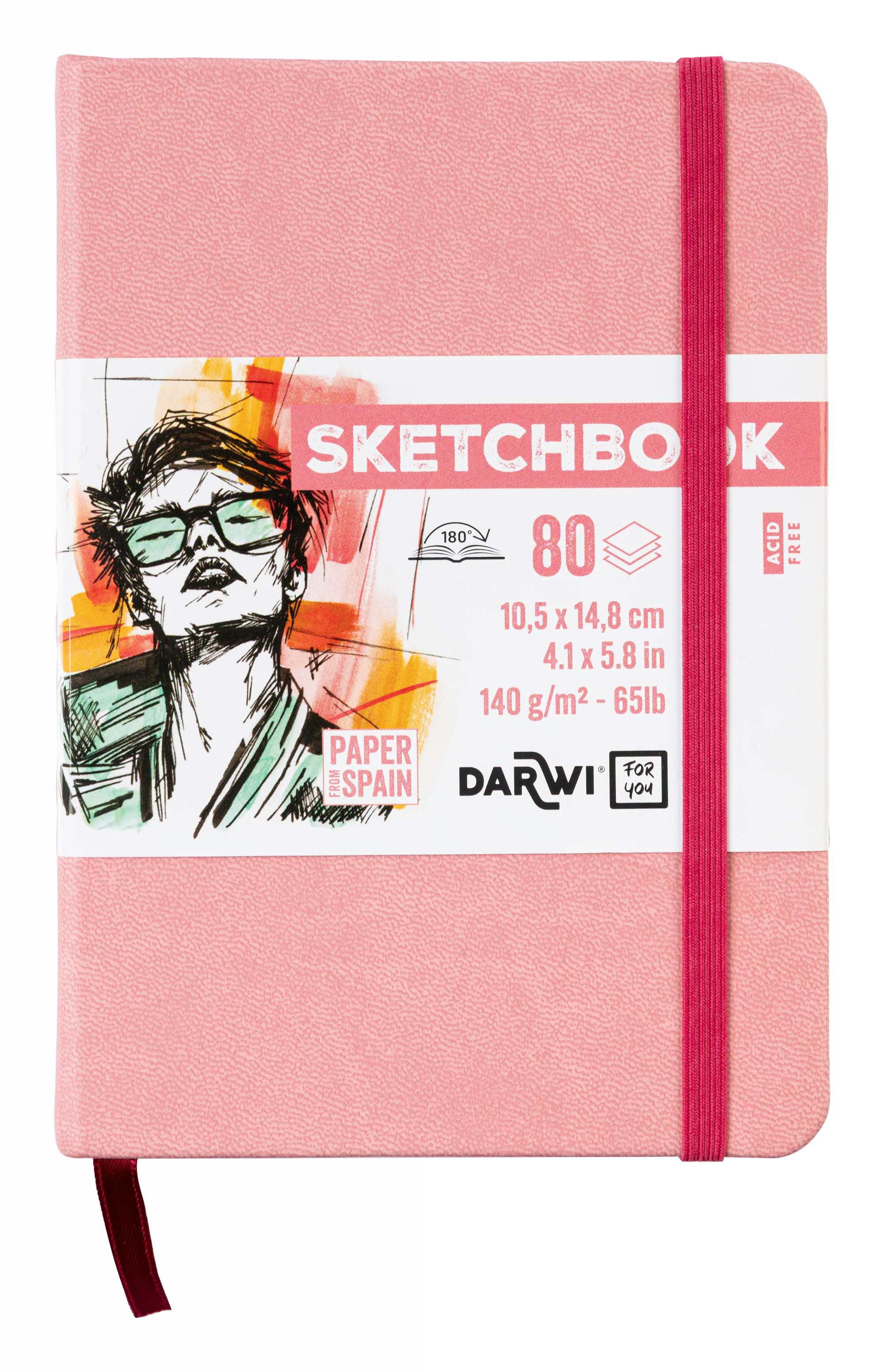 Sketchbook A6 80 feuilles papier blanc, 140 g/m², 9 couleurs de couverture - - Image 8