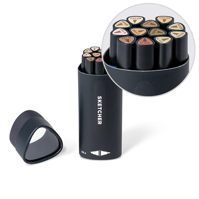 Sketcher Marker Set de 12 Couleurs Personnage (Character)
