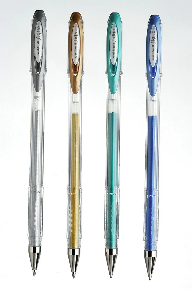 Stylo gel signo Métallisé à l'unité