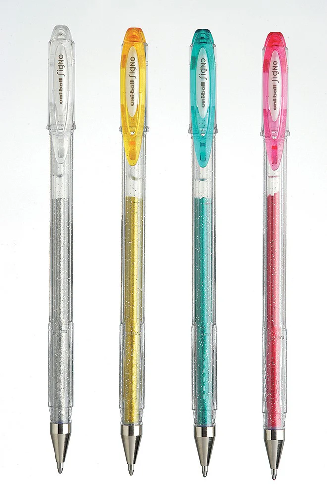 Stylo gel signo Pailleté à l'unité