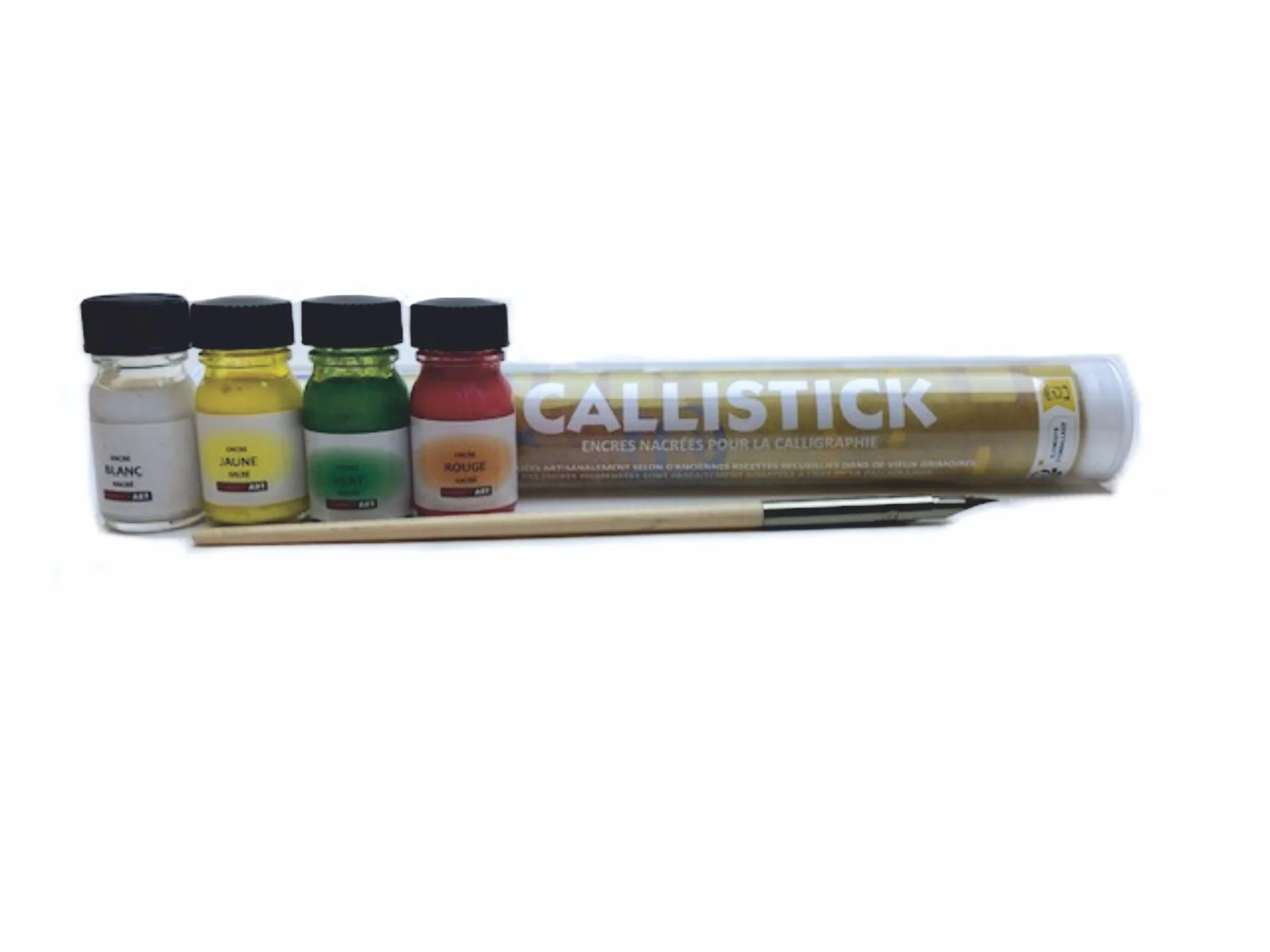 Tube encres calligraphie x4 - Couleurs métalliques